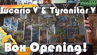 Opening A Lucario V & Tyranitar V Premium Collection Box!