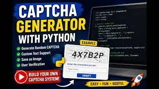 🚀Build CAPTCHA Generator in Python | Mini Project Using ImageCaptcha & PIL | Beginner Python Project