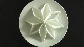 Fold a napkin shaped poinsettia