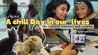 A CHILL DAY IN OUR LIVES AS CONTENT CREATORS AND COUSINS 🎀🫶|swimming🏊‍♂️ | shopping | movies | pets