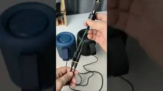 Bluetooth speakers connected with AUX cables