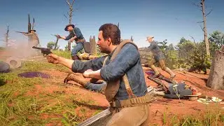 US Army vs US Marshals! - RED DEAD REDEMPTION 2 NPC Wars 22