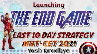 Last 10 Days Mega Plan | MHTCET 2021 | MHTCET 2021 Latest Updates