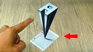 Easy 3D Drawing 🔥 How to Create the Letter A with Depth Effect
