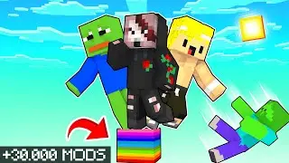 Trolleé a Mis Amigos con 32.678 Mods en ONE BLOCK