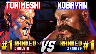SF6 ▰ TORIMESHI (#1 Ranked Dhalsim) vs KOBAYAN (#1 Ranked Zangief) ▰ High Level Gameplay