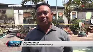 KOMPAS GORONTALO - PASCA TERBAKAR,GURU DAN SISWA BERSIHKAN PUING KEBAKARAN
