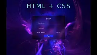 HTML CSS - Glass Effect Login Box