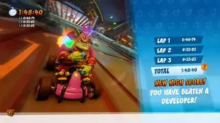 Hyper Spaceway - Developer Time Beaten!! - CTR Nitro-Fueled