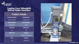 Cemline Corp V60usg848 Unfired Steam Generator Product Details | Chemical Processing - HGR