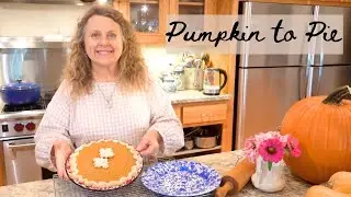 How to Make A Pumpkin Pie from Scratch  | Thanksgiving Pie Baking