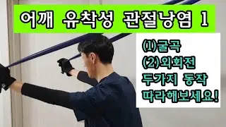 어깨 관절 수술후 또는 재활운동이 필요하면 보세요! 유착성 관절낭염시리즈 첫번째입니다~함께 운동해봐요^^