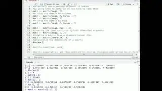 Matrix Creating and Computations in R  English