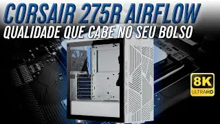 Gabinete Corsair 275R Airflow, Gamer,  Mid-Tower, ATX, Lateral em Vidro Temperado @CorsairBR