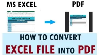 MS Excel tutorial | How to convert Microsoft Excel file to PDF