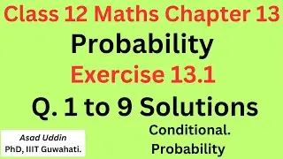 Class 12 Maths Chapter 13 Exercise 13.1 Q 1 to 9 Solutions #12boardexam  #iitjee #jee #jeemains