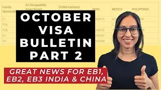 Visa Bulletin October 2020 Part 2 | Important Update for EB Categories (Great news!)