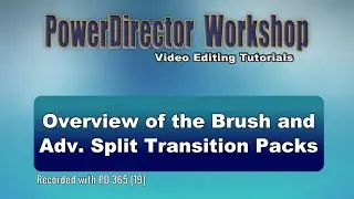 PowerDirector    Overview of the Brush and Advanced  Split Transition Packs
