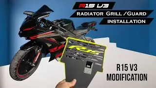 Yamaha R15 v3 Radiator Guard /Grill Installation |How to install in Easy Way |#r15  #r15v3modified