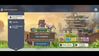 How to get Photo Subject Blue Creature 2nd day in Genshin Impact