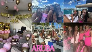 ARUBA BIRTHDAY TRAVEL VLOG 🇦🇼| GIRLS TRIP, YACHT, PARTY BUS, NIGHTLIFE & MORE | Adventures with Ama