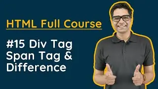 Learn Web Development - Div Tag Span Tag | Container Tags in HTML