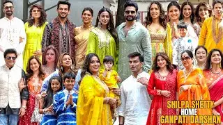 UNCUT - Shilpa Shetty Home Ganpati Celebration | Rakul Preet, Jackky, Bhagyashree, And Many more