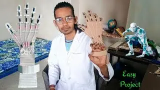 How to make easy Robotics hand 🖐🤖 ।। Easy science project ।। 100% working ⚡✨
