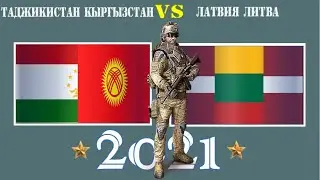 Таджикистан Кыргызстан VS Латвия Литва 🇹🇯 Армия 2021 🚩 Сравнение военной мощи