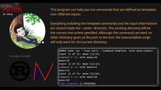 Demo for Anek: Batch processing of multiple inputs using command templates