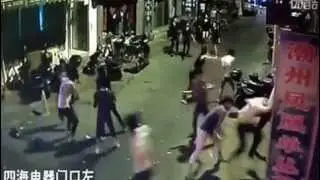 Chinese gang fighting caught on camera