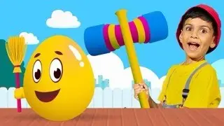 Surprise Eggs Household Chores Song for Kids