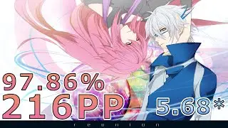 #osu! | 5.68⭐| reunion Platinum Long Version - Tatsh | 97.86% FC 216PP