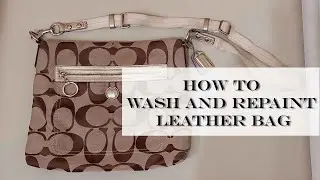 Transforming Bag Leather Canvas Fusion- DIY wash and repaint leather bag