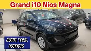 GRAND I10 NIOS MAGNA 🔥 Aqua Teal 🩵 Review in hindi