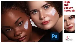 Beauty Retouching with dodge and burn and frequency method in Photoshop