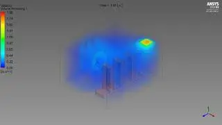 Ansys Fluent: Fan Cooling An Electrical Component: Velocity Field Animation