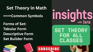 Set in Maths Part 1 | Introduction to Set Theory | Maths for all by Miss Isra