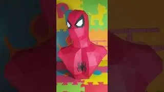Papercraft ✂️ Busto Spiderman.🕷️ #papercraft #manualidades #art #spiderman #marvel #viralvideo