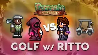 GOLF with RittoGaming in Terraria 1.4 Journey's End - Khaios Golf Map - Golf tutorial Terraria