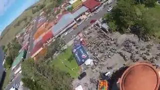 Drone toma aérea. Tilarán y ciclistas