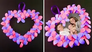 DIY Photo Frame with Paper Flowers - Easy and Simple home decoration ideas