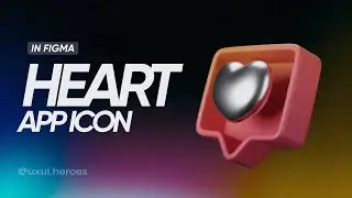 Create HEART app icon in figma 
