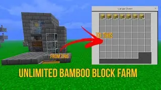 Automatic Bamboo Block Farm (Minecraft Bedrock 1.21+)