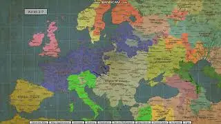Europe of 1914 Timelapse - Fantasy Map Simulator