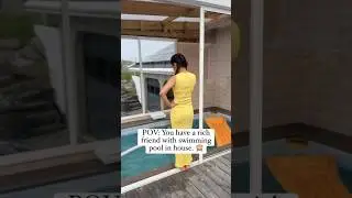 You don’t need to pay to swim when you have a rich friend with a pool in the house. #fyp #foryou