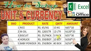 HOW TO SETUP UNIT AND CURRENCY 💵 IN MICROSOFT EXCEL   #microsoftexcel