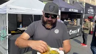 Evil Cooks - Black Trompo Al Pastor Taco Review - Smorgasburg DTLA