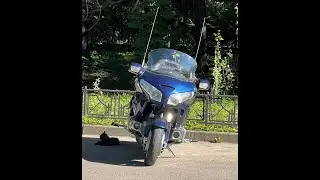 Дорога летом на мотоцикле. Honda Goldwing 1800