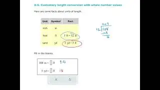 US customary length conversion with whole number values (ALEKS examples)